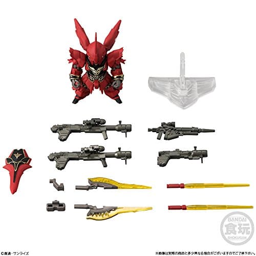 Kidou Senshi Gundam UC - MSN-06S Sinanju - Bandai Shokugan - Candy Toy - FW Gundam Converge (EX23) - Full Weapon Set (Bandai) - Image 2