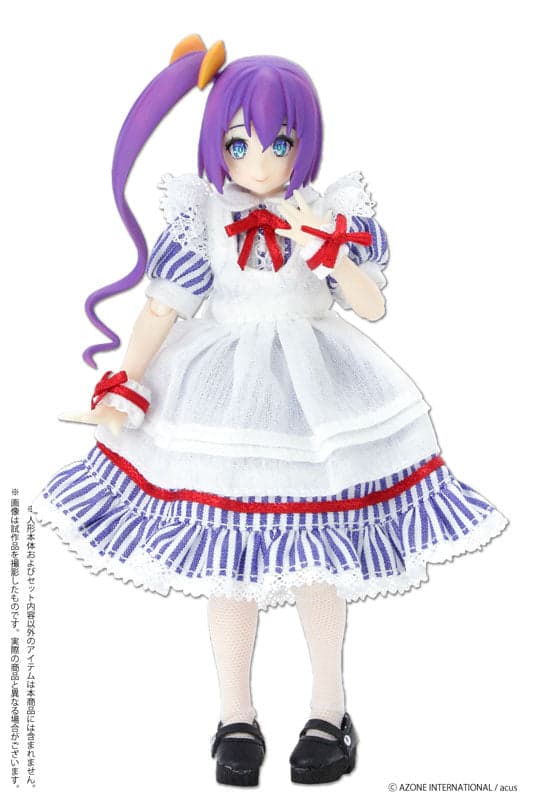 Picco Neemo Wear 1/12 Dreaming Girl Alice Dress Set Blue Stripe (DOLL ACCESSORY)