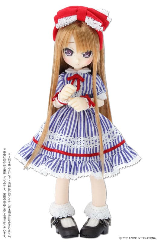 Picco Neemo Wear 1/12 Dreaming Girl Alice Dress Set Blue Stripe (DOLL ACCESSORY) - Image 2
